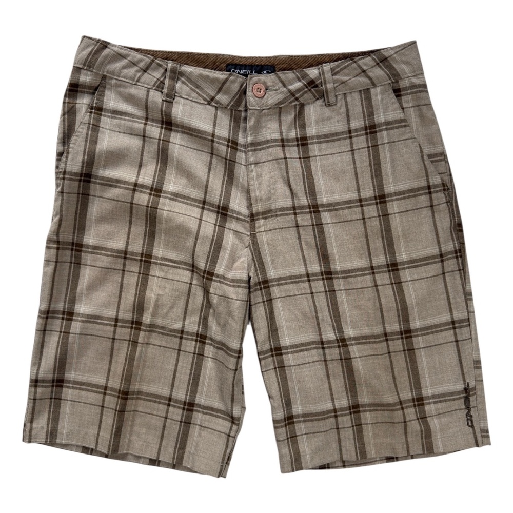 O'Neill Flat Front Plaid Casual Shorts Men's 36 Beach Preppy Vacation Outdoors - Picture 1 of 11
